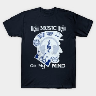 Music on my mind T Shirt for Music Lover T-Shirt